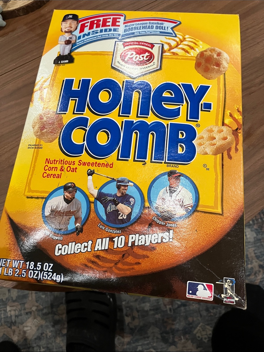 Ost Honey-Comb Cereal Box - Yellow & Blue
